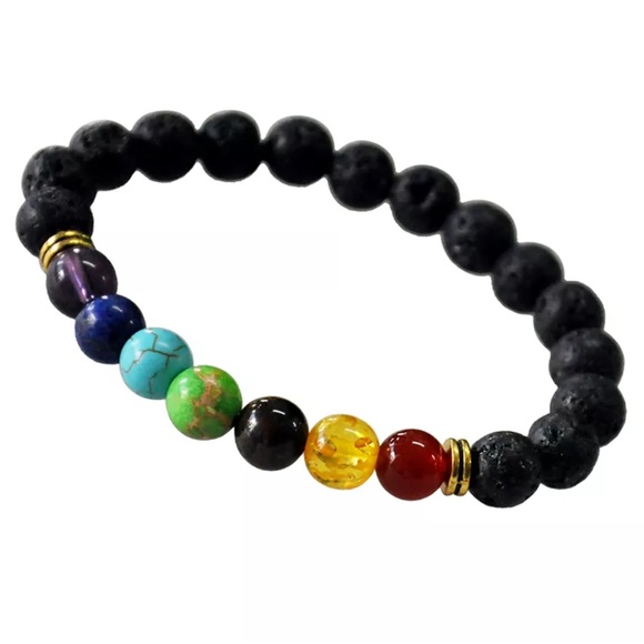 7 Chakra or more Healing Beaded Natural Lava Stone Diffuser Strachy Men/women - Picture 10 of 12